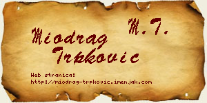 Miodrag Trpković vizit kartica